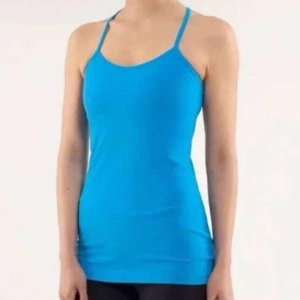 Lululemon Blue Power Y Tank Top Size 12 - Picture 1 of 7